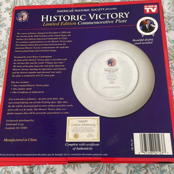 Barack Obama Plate - Picture 2 of 4